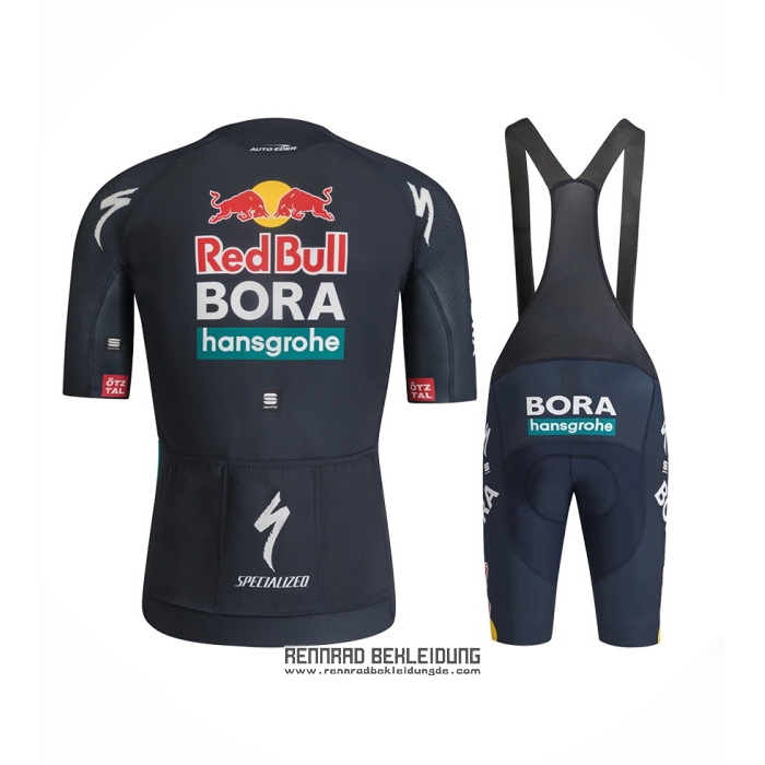 2024 Fahrradbekleidung Bora-Hansgrone Blau Trikot Kurzarm Und Tragerhose